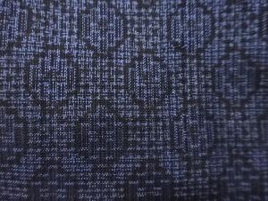 アンティーク　幾何学模様織り出し本場泥大島紬着物